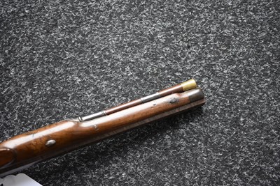 Lot 371 - A 42-BORE FLINTLOCK DUELLING PISTOL BY DURS EGG