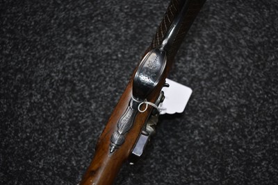 Lot 371 - A 42-BORE FLINTLOCK DUELLING PISTOL BY DURS EGG
