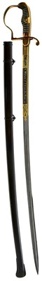 Lot 805 - AN IMPERIAL GERMAN ARTILLERY OFFICER'S DAMASCUS BLADED PRESENTATION SWORD