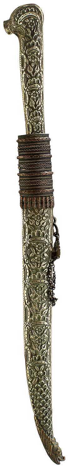 Lot 110 - A 19TH CENTURY TURKISH OTTOMAN KARD OR DAGGER