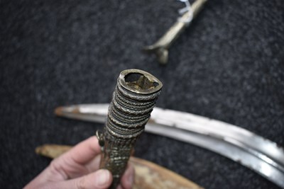 Lot 110 - A 19TH CENTURY TURKISH OTTOMAN KARD OR DAGGER