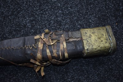 Lot 111 - A 19TH CENTURY PESH-KABZ OR DAGGER