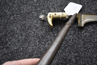 Lot 111 - A 19TH CENTURY PESH-KABZ OR DAGGER