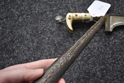 Lot 111 - A 19TH CENTURY PESH-KABZ OR DAGGER