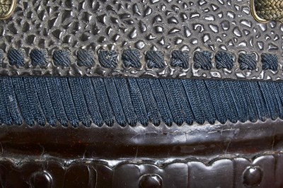 Lot 43 - A BLACK LACQUERED JAPANESE ARMOUR FOR A SAMURAI