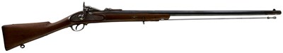 Lot 499 - A .577 OBSOLETE CALIBRE SPORTERIZED MILBANK-AMSLER TRAPDOOR SPORTING GUN