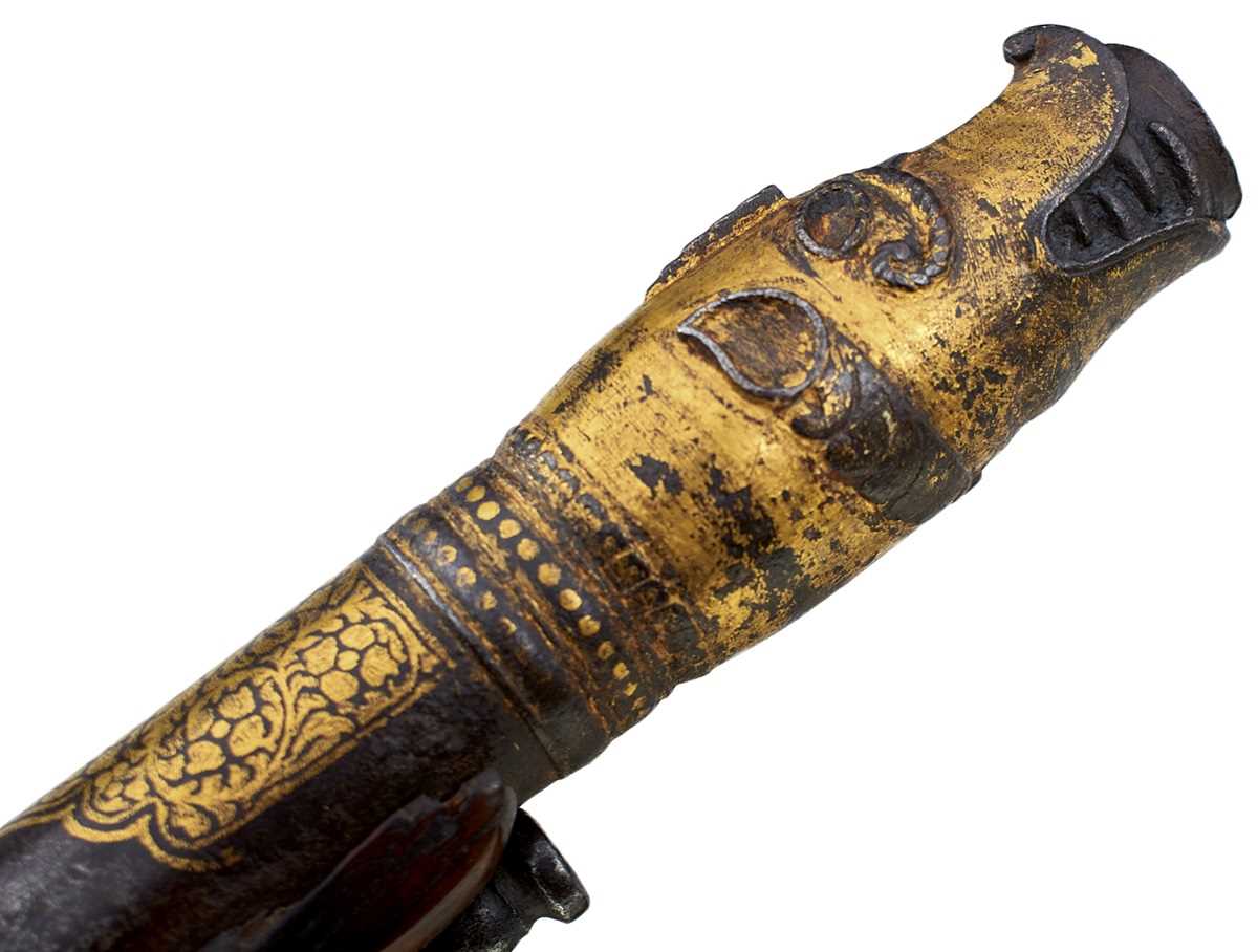 Lot 88 - A LATE 18TH OR EARLY 19TH CENTURY 18-BORE INDIAN MATCHLOCK LONGGUN (TORADAR)