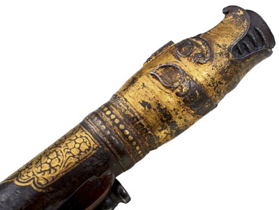 Lot 88 - A LATE 18TH OR EARLY 19TH CENTURY 18-BORE INDIAN MATCHLOCK LONGGUN (TORADAR)