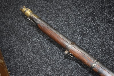 Lot 88 - A LATE 18TH OR EARLY 19TH CENTURY 18-BORE INDIAN MATCHLOCK LONGGUN (TORADAR)