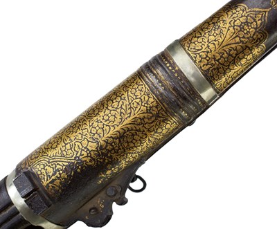 Lot 88 - A LATE 18TH OR EARLY 19TH CENTURY 18-BORE INDIAN MATCHLOCK LONGGUN (TORADAR)