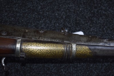 Lot 88 - A LATE 18TH OR EARLY 19TH CENTURY 18-BORE INDIAN MATCHLOCK LONGGUN (TORADAR)