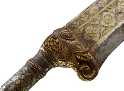 Lot 81 - A 19TH CENTURY INDIAN BHUJ OR AXE