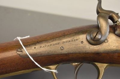 Lot 175 - A CRISP .750 CALIBRE PERCUSSION LIVERY MUSKET BY KAVANAGH OF DUBLIN