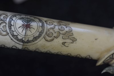 Lot 36 - A PAIR OF JAPANESE BONE MOUNTED KATANA