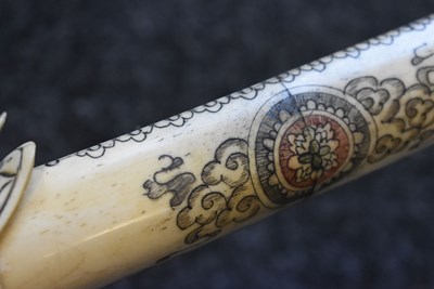 Lot 36 - A PAIR OF JAPANESE BONE MOUNTED KATANA