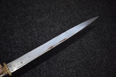 Lot 91 - A LATE 18TH OR EARLY 19TH CENTURY TIBETAN SHORT DPA'DAM OR SWORD