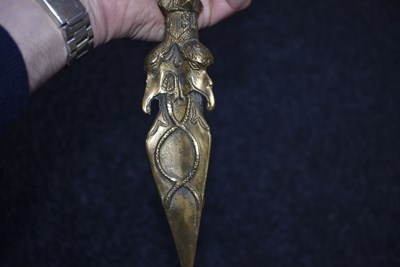 Lot 94 - A TIBETAN PHURBA OR RITUAL DAGGER
