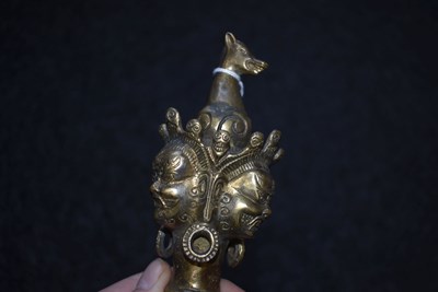 Lot 94 - A TIBETAN PHURBA OR RITUAL DAGGER