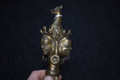 Lot 94 - A TIBETAN PHURBA OR RITUAL DAGGER