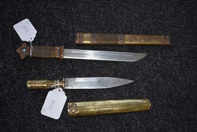 Lot 92 - A TIBETAN DAGGER