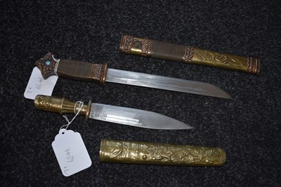 Lot 92 - A TIBETAN DAGGER