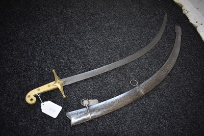 Lot 141 - A CAVALRY OFFICER'S SWORD WITH TROPHY BLADE