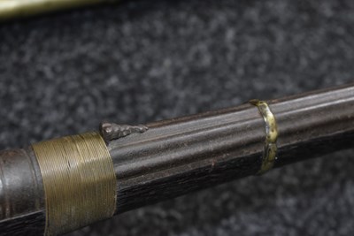 Lot 104 - A 19TH CENTURY 22-BORE MATCHLOCK JEZAIL