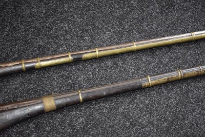 Lot 104 - A 19TH CENTURY 22-BORE MATCHLOCK JEZAIL