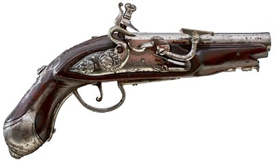 Lot 400 - A PAIR OF 56 BORE BRESCIAN ITALIAN SNAPHAUNCE TRAVELLING PISOTLS