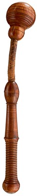 Lot 760 - A VICTORIAN TURNED HARDWOOD COSH OR BLUDGEON