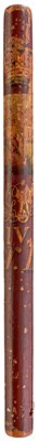 Lot 724 - OF KENT INTEREST: A GEORGE IV PAINTED WOOD STAFF