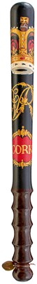 Lot 691 - A VICTORIAN IRISH PAINTED WOOD TRUNCHEON