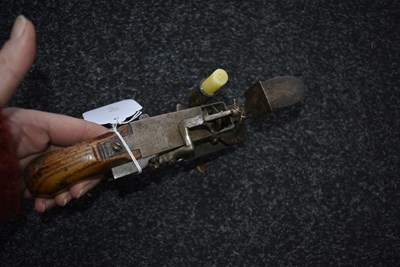 Lot 387 - AN 18TH CENTURY FLINTLOCK TINDER LIGHTER