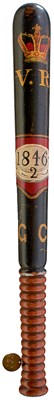 Lot 672 - OF SURREY INTEREST: A VICTORIAN PAINTED WOOD POLICE TRUNCHEON