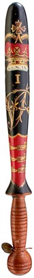 Lot 689 - A VICTORIAN PAINTED WOOD TRUNCHEON FOR THE CINQUE PORTS