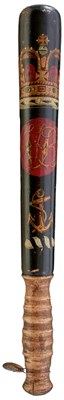 Lot 688 - A VICTORIAN SCOTTISH PAINTED WOOD POLICE TRUNCHEON