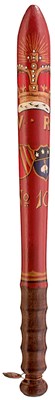 Lot 687 - A VICTORIAN PAINTED WOOD RAILWAY TRUNCHEON FOR THE MANCHESTER AND LEEDS RAILWAY