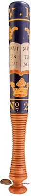 Lot 728 - A VICTORIAN PAINTED BOXWOOD OXFORD UNIVERSITY TRUNCHEON