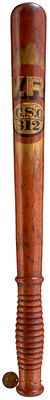 Lot 745 - A VICTORIAN TURNED WOOD TRUNCHEON