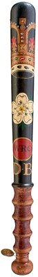 Lot 734 - OF YORKSHIRE INTEREST: A 19TH CENTURY PAINTED WOOD TRUNCHEON FOR THE WEST RIDING CONSTABULARY