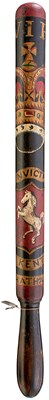 Lot 739 - OF KENT INTEREST: A VICTORIAN PAINTED WOOD TRUNCHEON