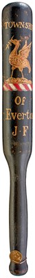 Lot 680 - OF LIVERPOOL INTEREST: A 19TH CENTURY PAINTED WOOD TRUNCHEON