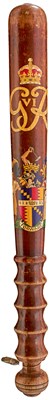 Lot 743 - A MATCHED PAIR OF GEORGE VI TRUNCHEONS