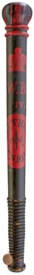 Lot 733 - OF SUFFOLK INTEREST: A WILLIAM IV PAINTED WOOD TRUNCHEON
