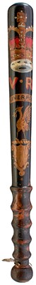 Lot 695 - OF LIVERPOOL INTEREST: A VICTORIAN PAINTED WOOD TRUNCHEON