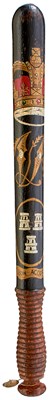 Lot 750 - OF SCOTTISH INTEREST: A VICTORIAN PAINTED WOOD TRUNCHEON FOR ABERDEEN