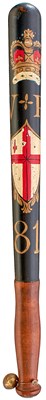 Lot 674 - A VICTORIAN CITY OF LONDON PAINTED WOOD TRUNCHEON