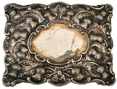 Lot 684 - A WHITE METAL SCOTTISH KILT BELT BUCKLE