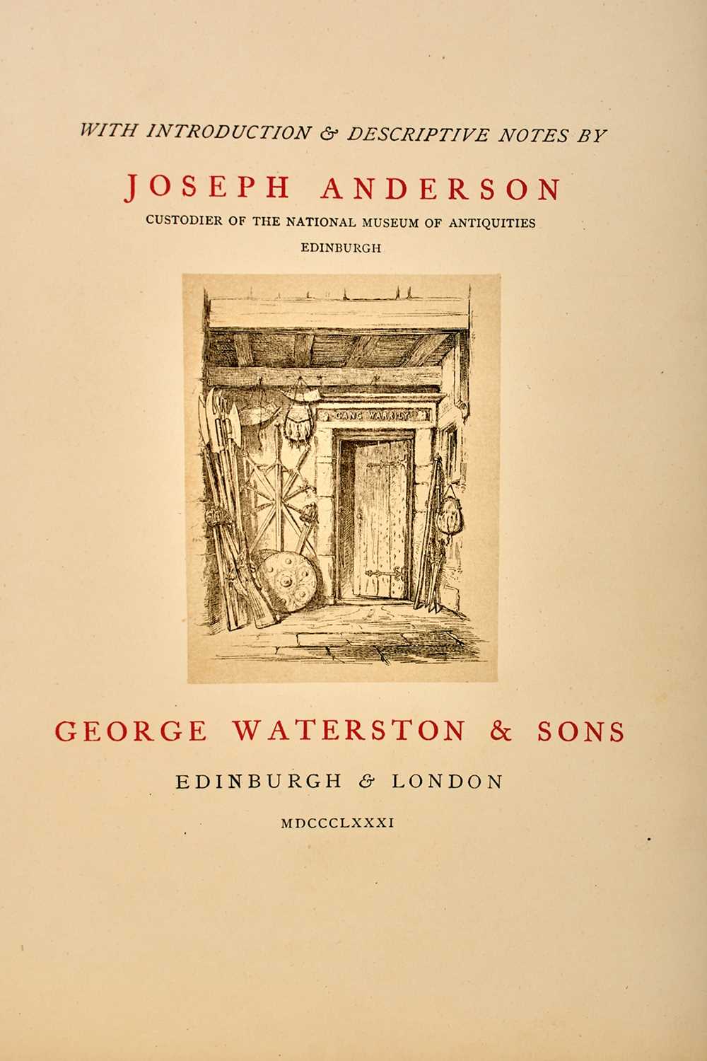 Lot 679 - BOOKS: ANCIENT SCOTTISH WEAPONS A SERIES OF DRAWINGS BY THE LATE JAMES DRUMMOND
