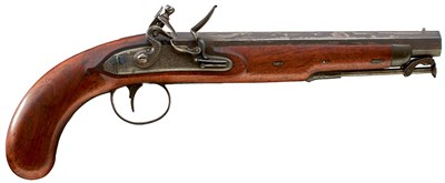 Lot 369 - A PAIR OF .650 CALIBRE FLINTLOCK OFFICER'S PISTOLS BY HENRY NOCK